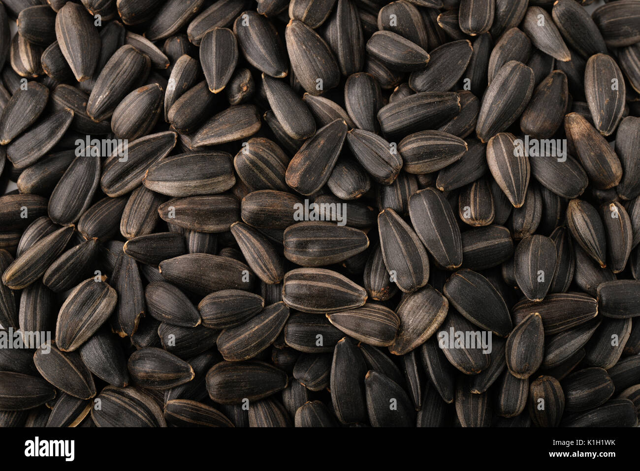 Black sunflower seeds for texture or background Stock Photo - Alamy