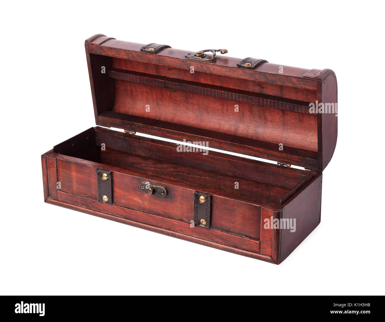 Old chest isolated on a white background Stock Photo Alamy