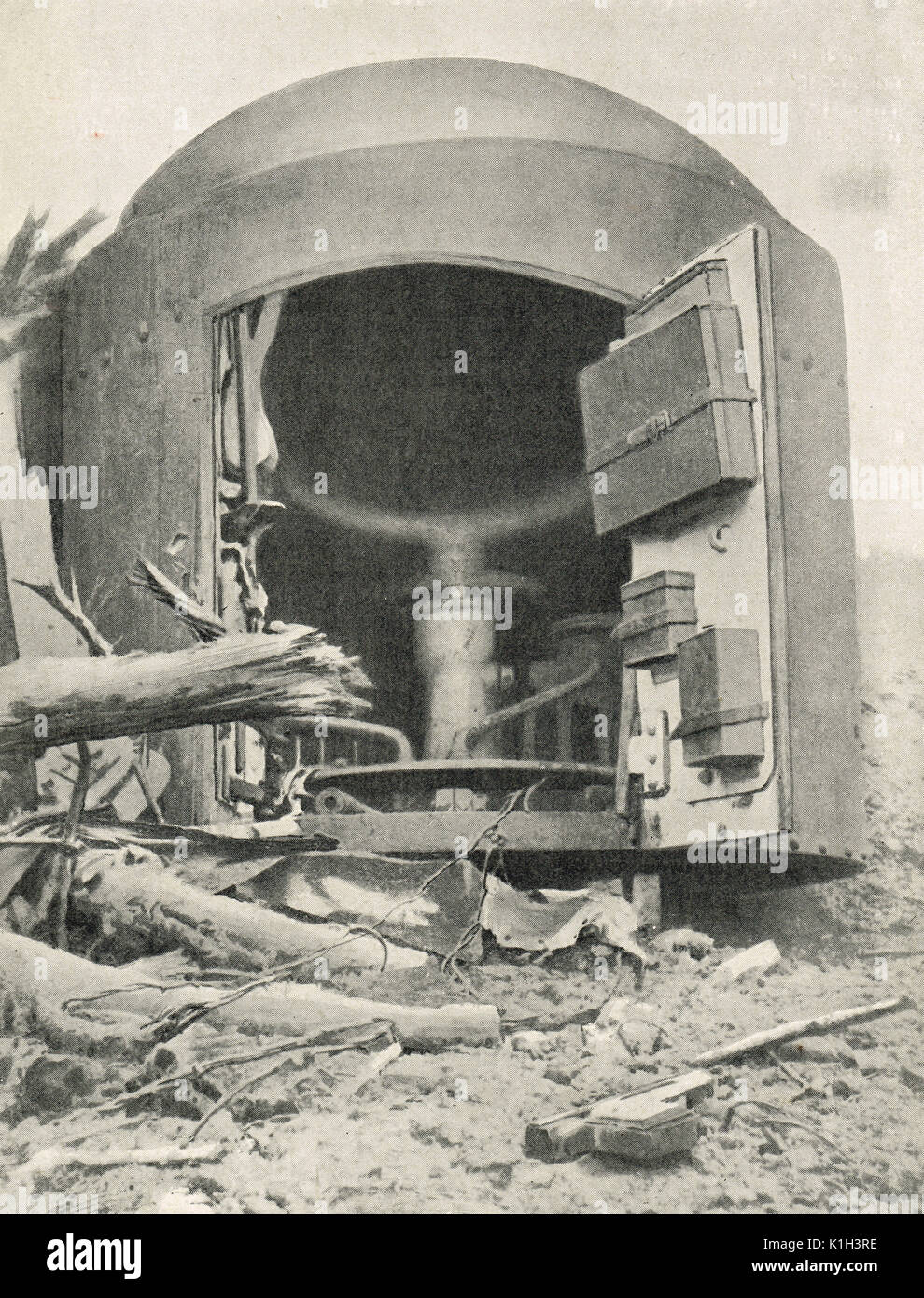 German casemate machine gun shelter, WW1 Stock Photo