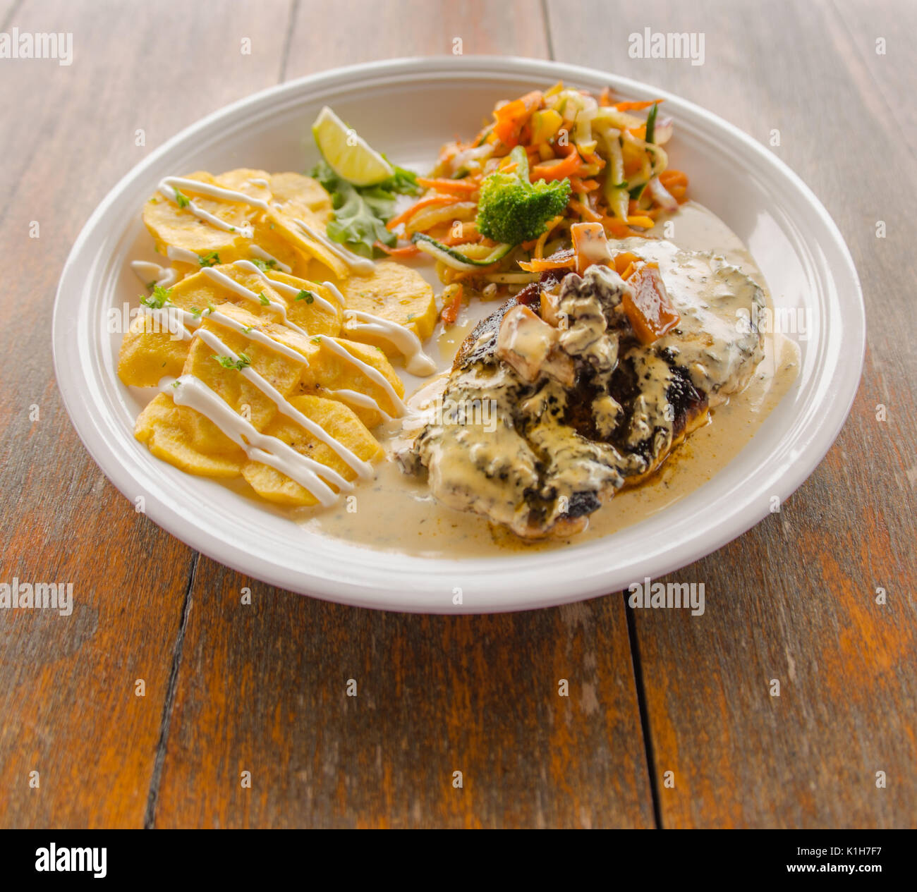 Mahi Mahi Tuna With Mango Chutney Sauce Stock Photo Alamy