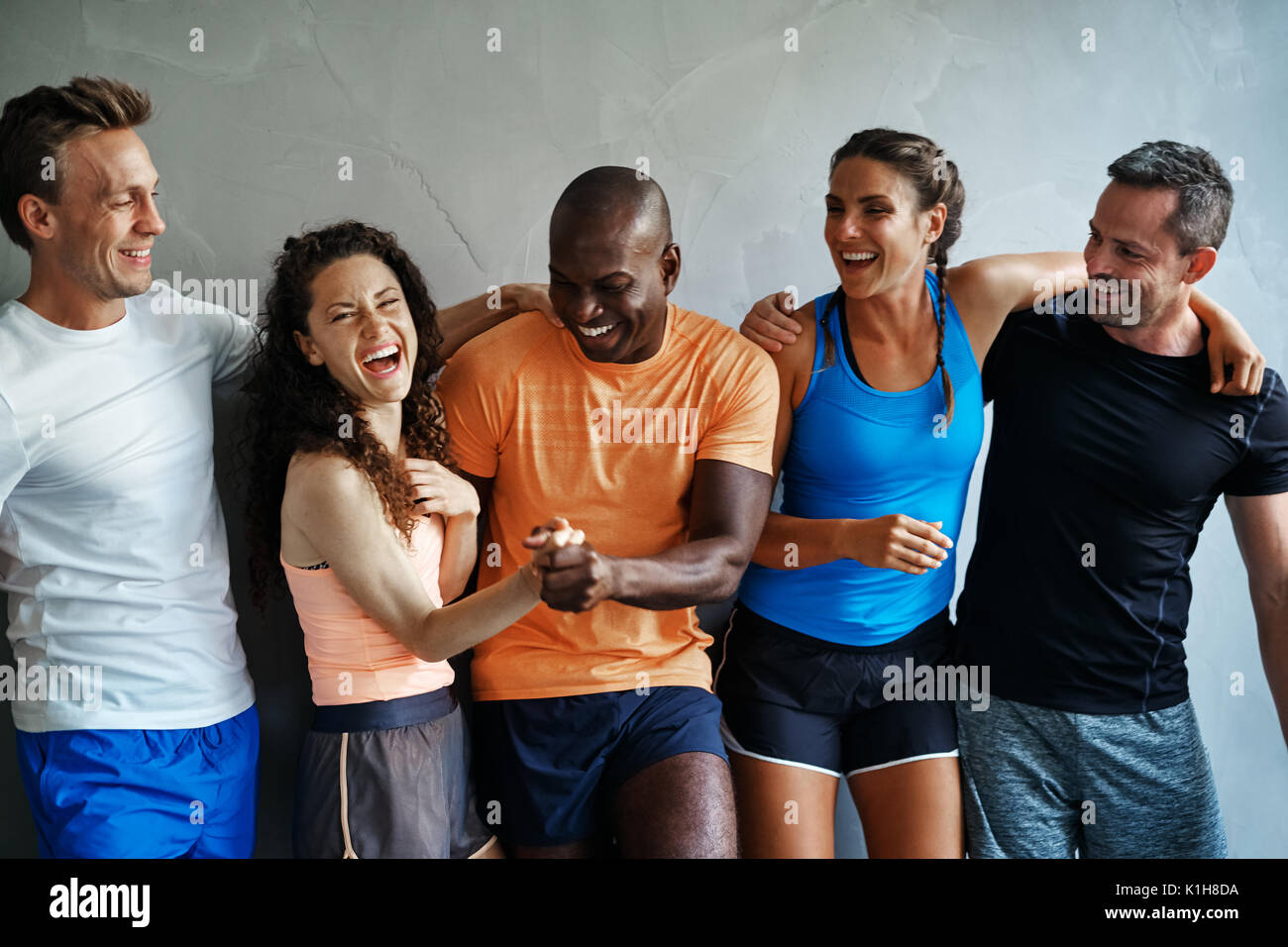 Portrait happy sporty men hi-res stock photography and images - Alamy