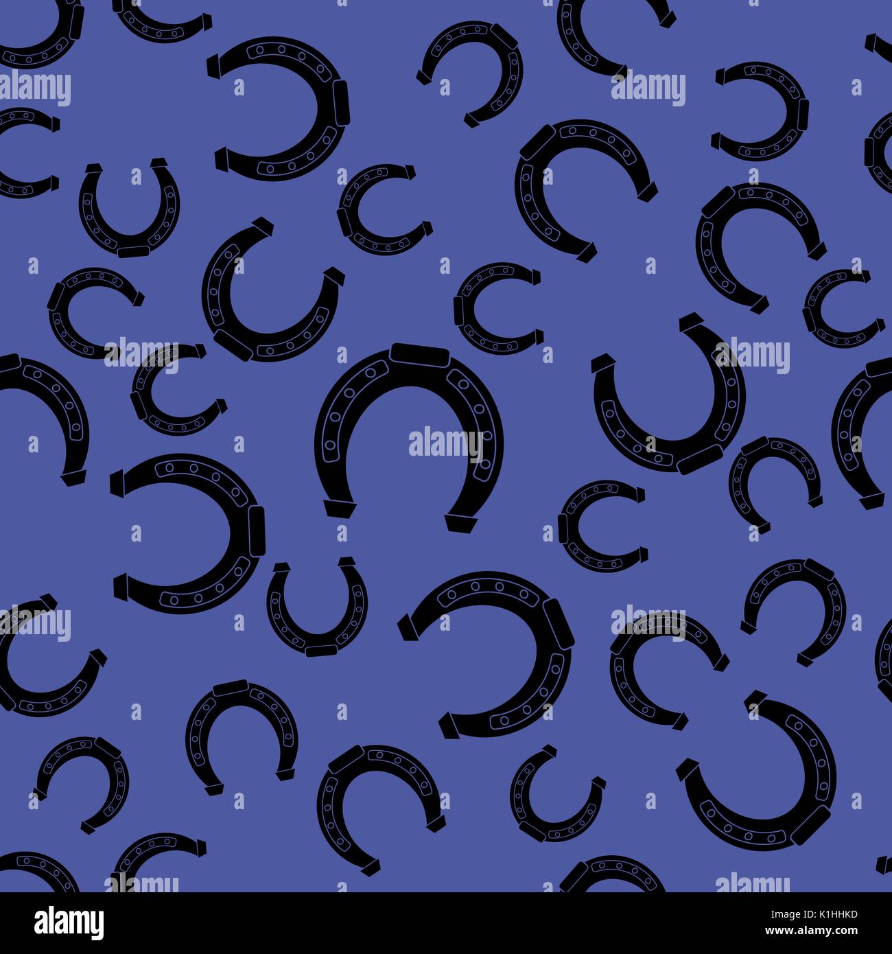 Horseshoes Seamless Pattern Stock Vector