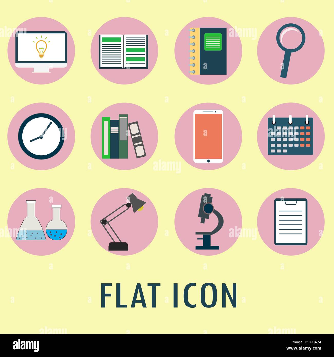 Set of flat icons. vector illustration Stock Vector Image & Art - Alamy