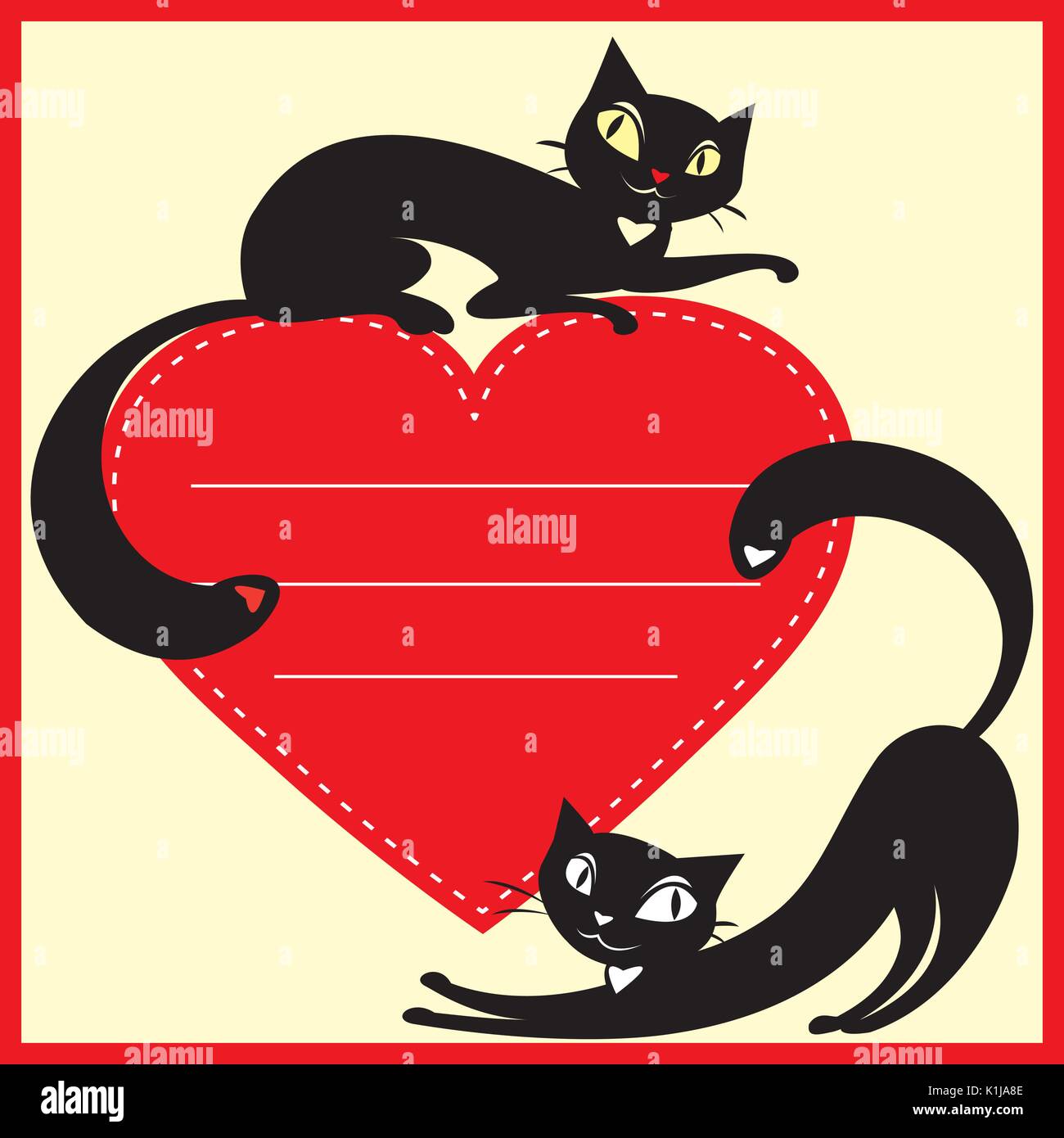 cats with heart icon cartoon vector illustration graphic design Stock  Vector Image & Art - Alamy