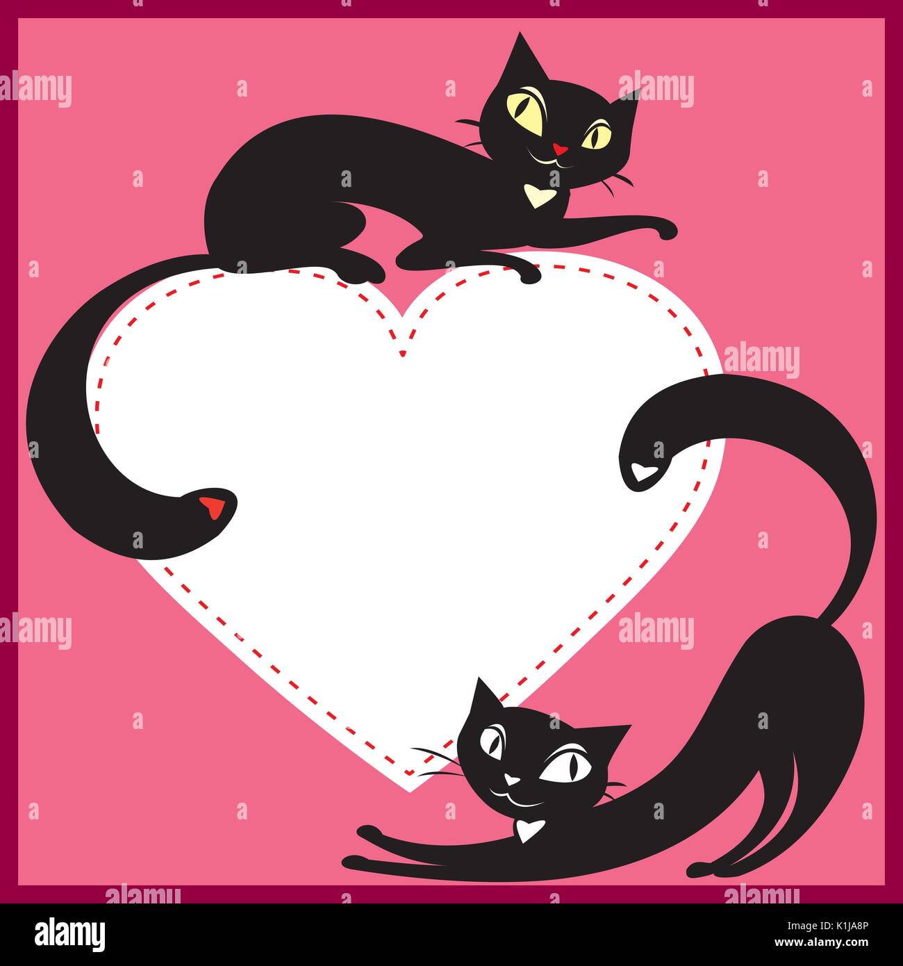 cats with heart icon cartoon vector illustration graphic design Stock  Vector Image & Art - Alamy