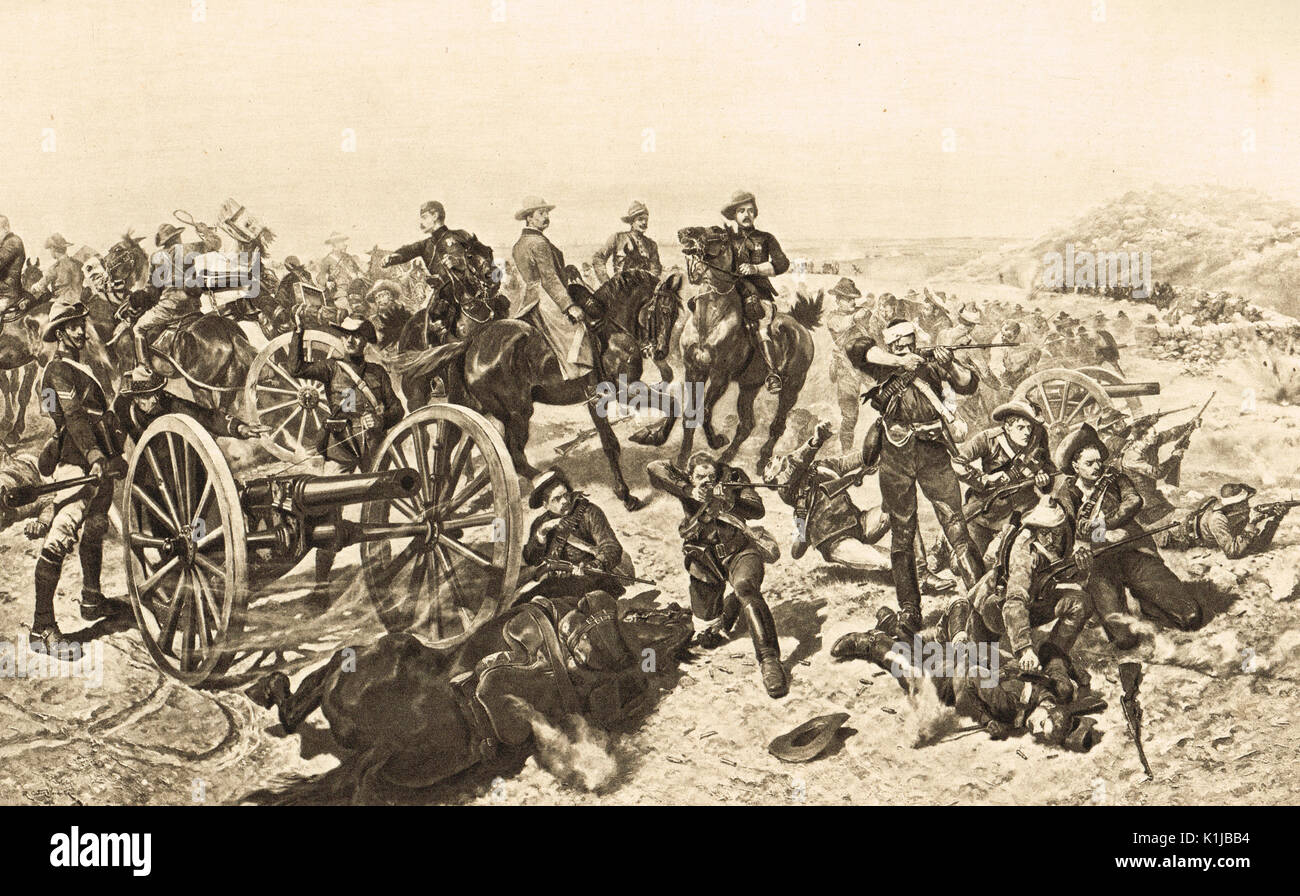 Jameson's last stand, Doornkop, 2 January 1896 (The Jameson Raid Stock ...