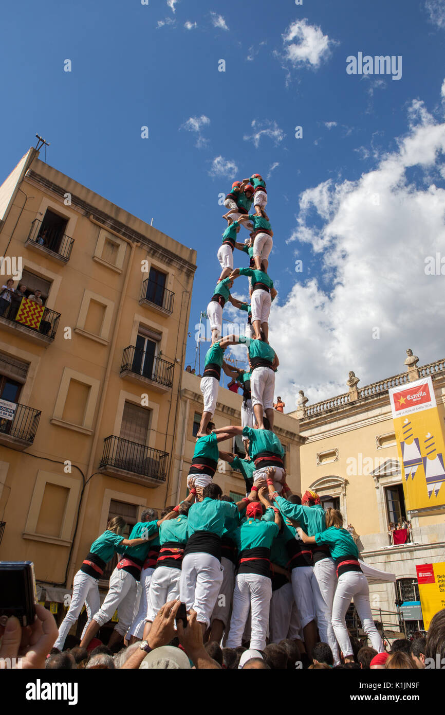 Castells in Tarragona Stock Photo