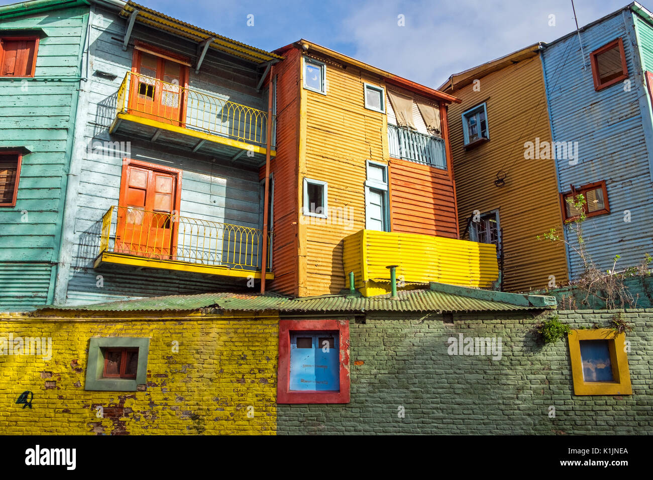 The colorful buildings of La Boca in Buenos Aires Stock Photo