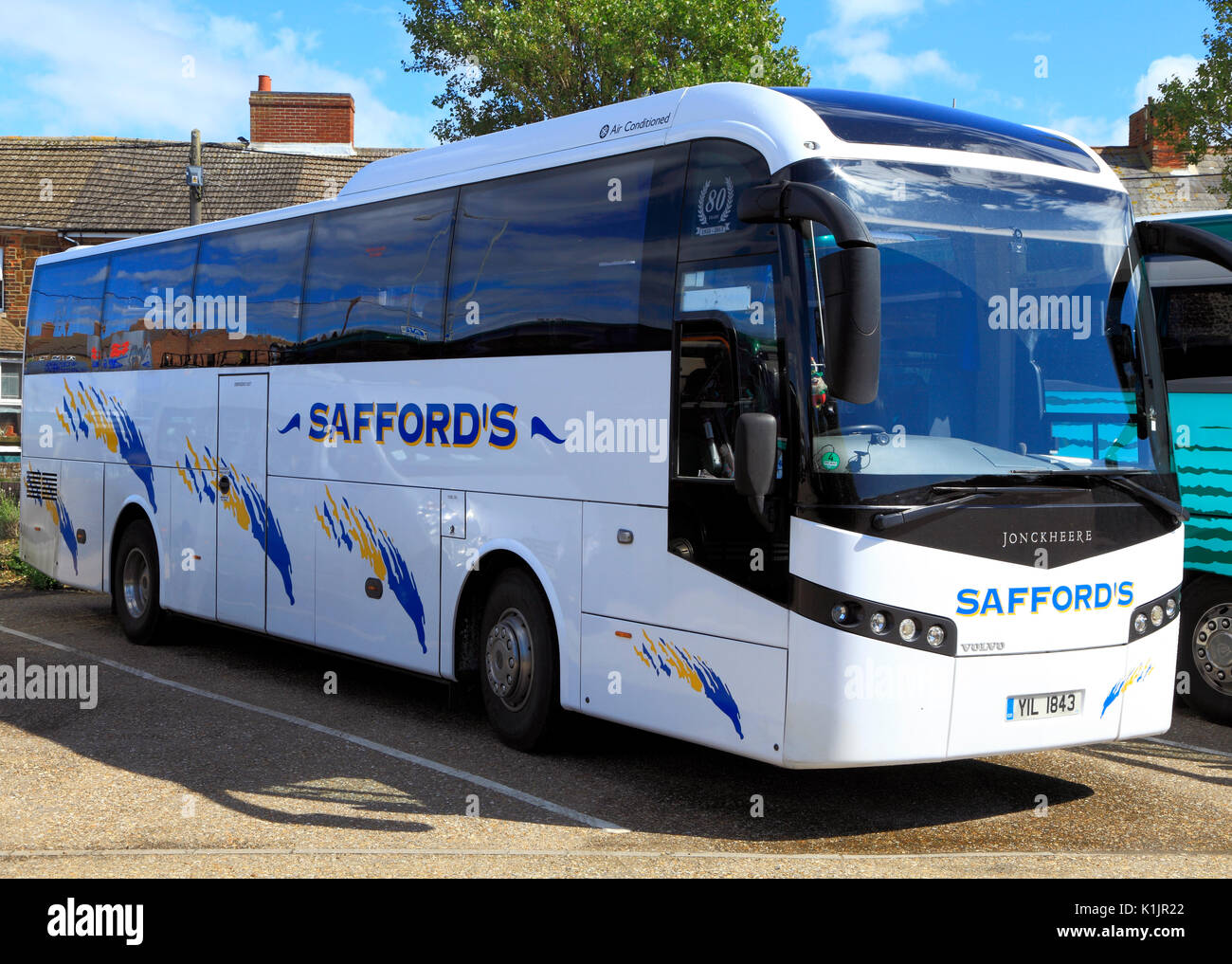 Saffords Coahes, coach, day trips, trip, travel company, companies, excursion, excursions, transport, England, UK Stock Photo