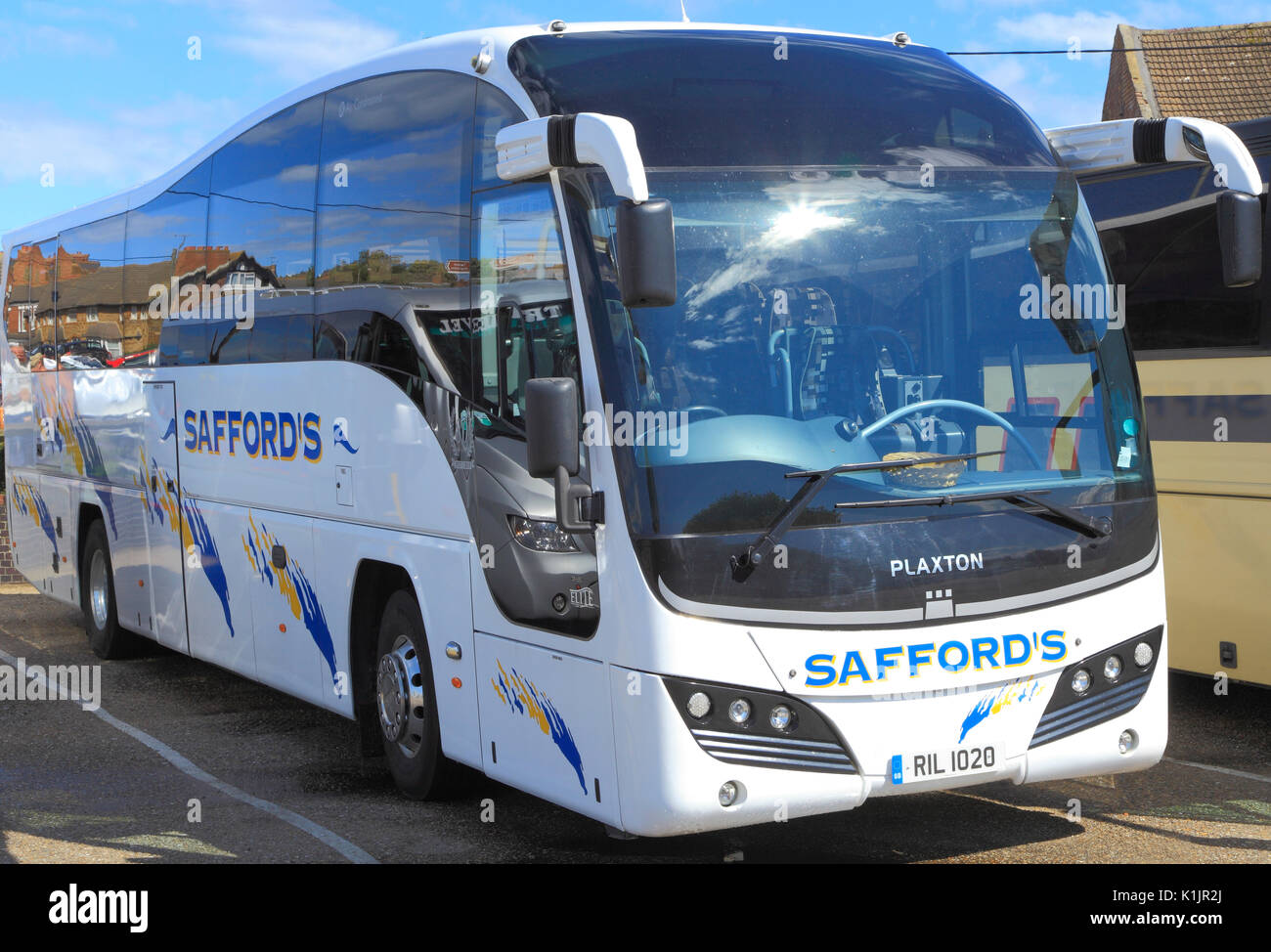 Saffords Coahes, coach, day trips, trip, travel company, companies, excursion, excursions, transport, England, UK Stock Photo