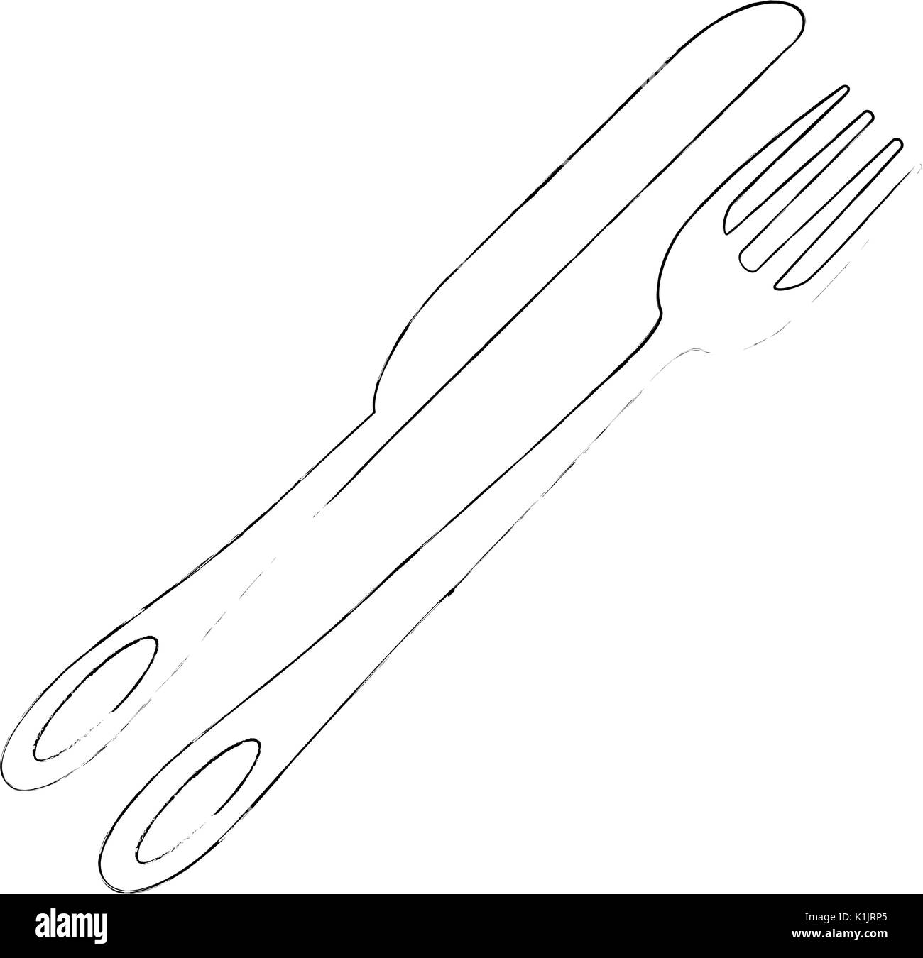 fork and knife icon over white background vector illustration Stock ...