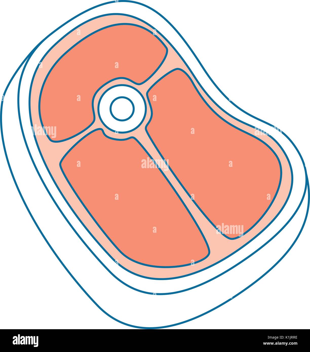 meat steak icon over white background vector illustration Stock Vector ...