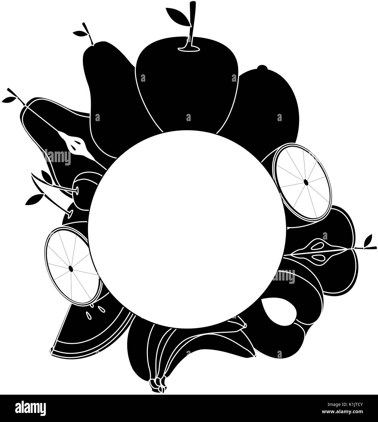 Fruits round emblem icon vector illustration graphic design Stock ...