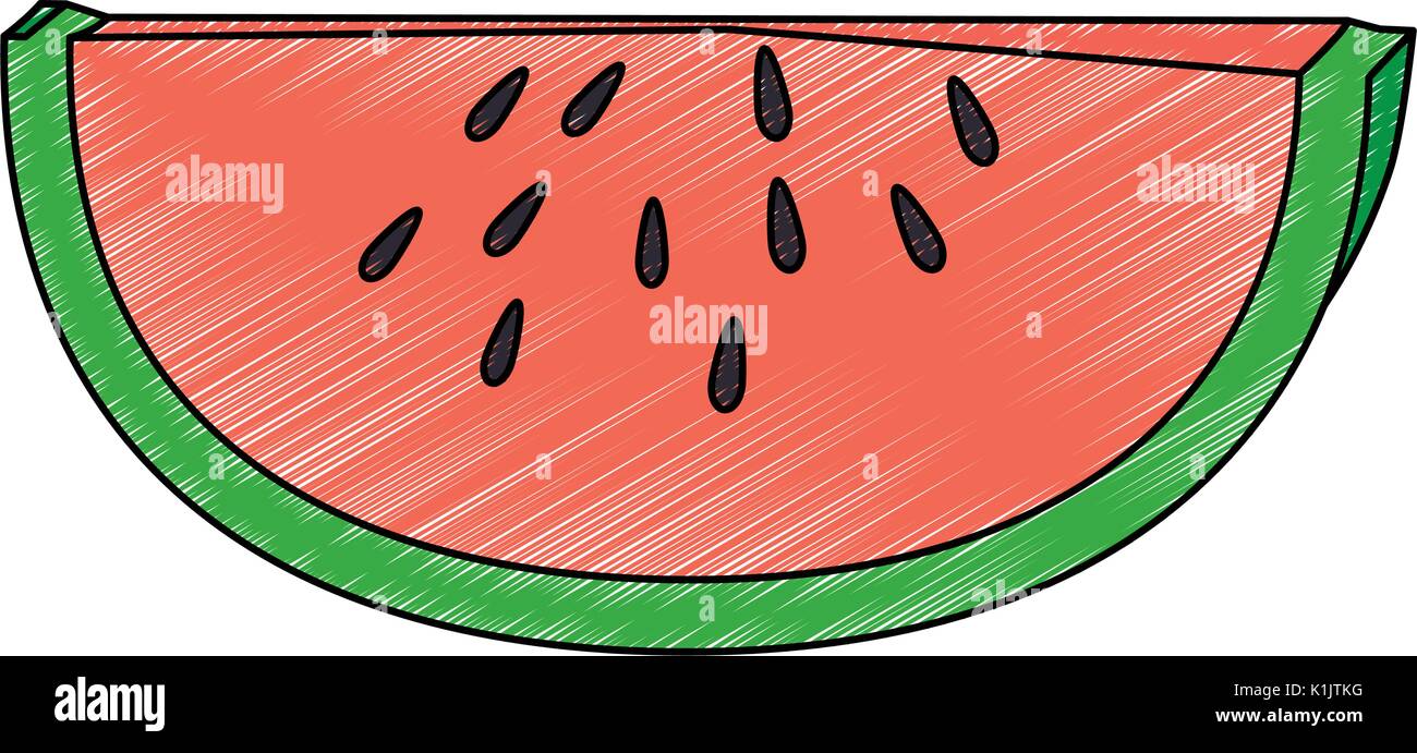 Watermelon sweet fruit icon vector illustration graphic design Stock Vector