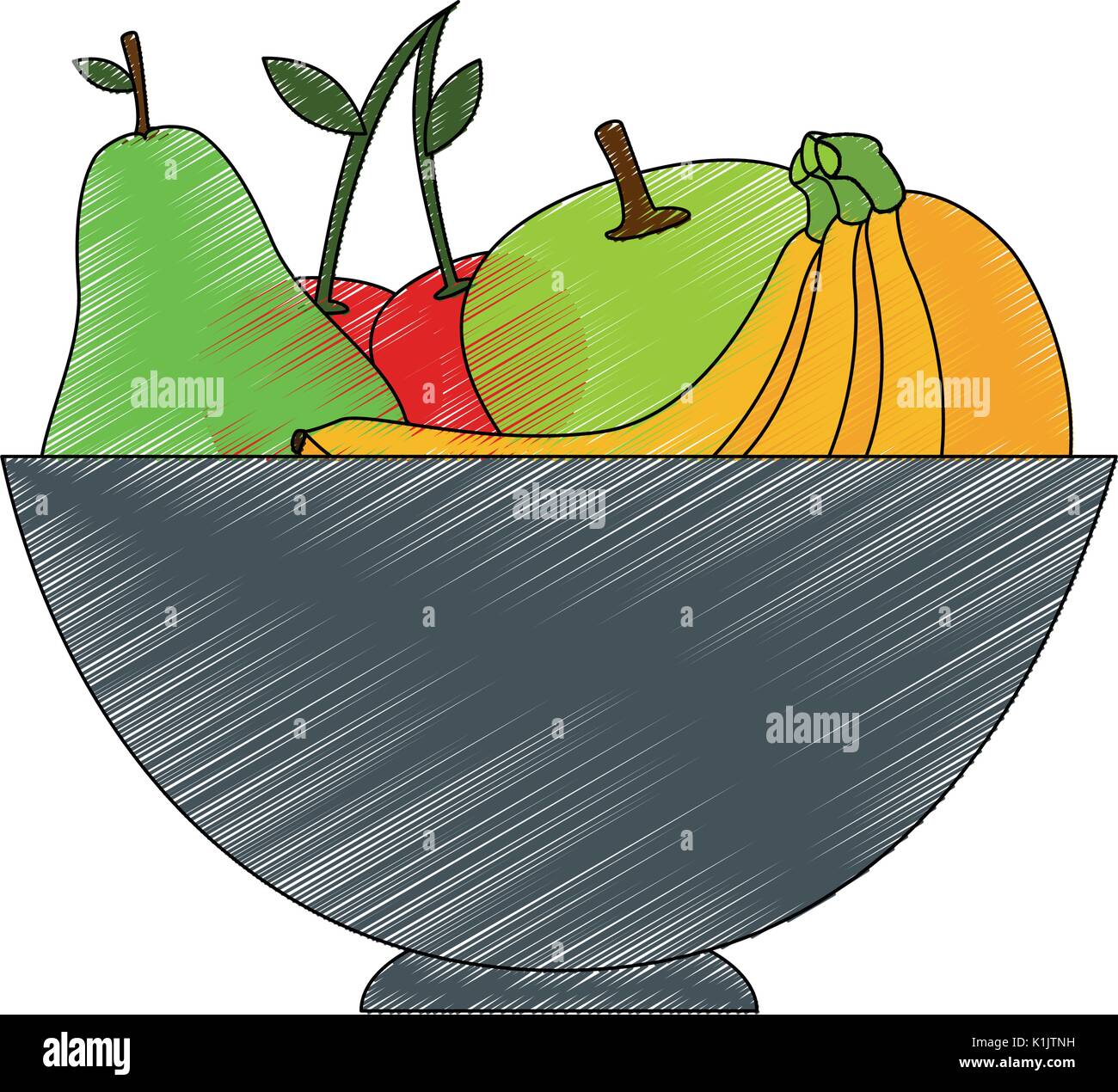 Fruits on dish icon vector illustration graphic design Stock Vector