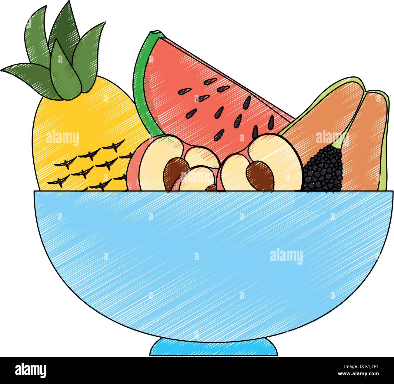 Fruits on dish icon vector illustration graphic design Stock Vector