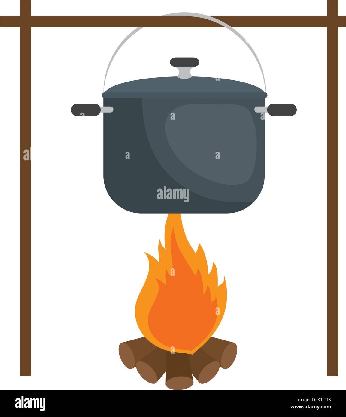 saucepan hot stove preparation cooking vector illustration Stock Vector  Image & Art - Alamy