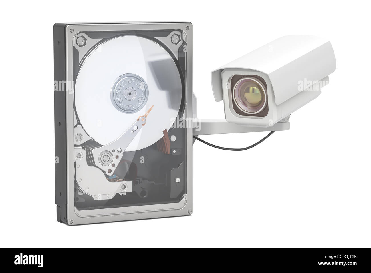 Hard Disk Drive HDD for security surveillance system, 3D rendering ...