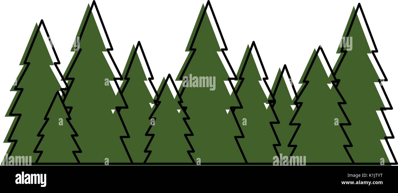Tree pines isolated icon vector illustration graphic design Stock ...