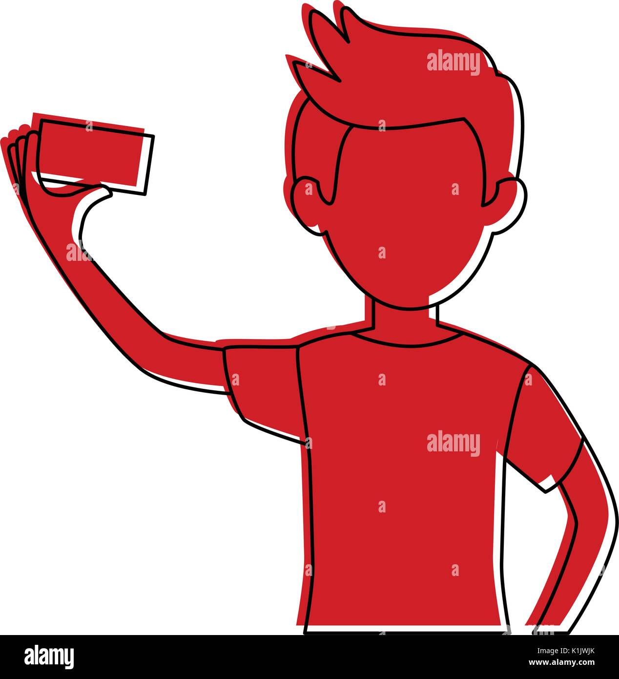 Man with smartphone icon vector illustration graphic design Stock ...
