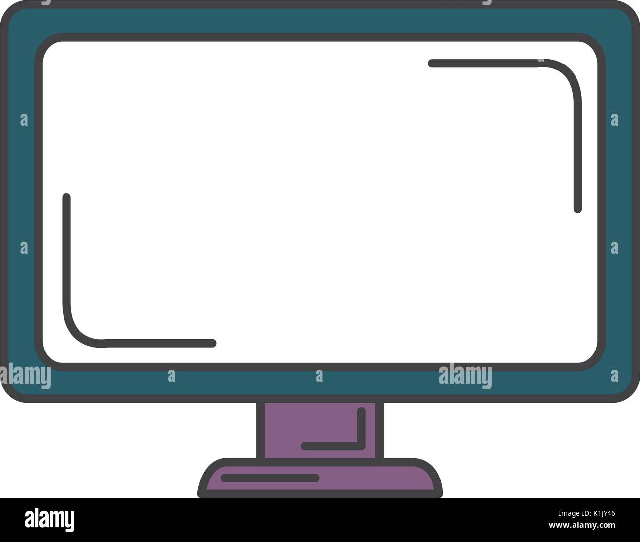 computer display isolated icon Stock Vector Image & Art - Alamy