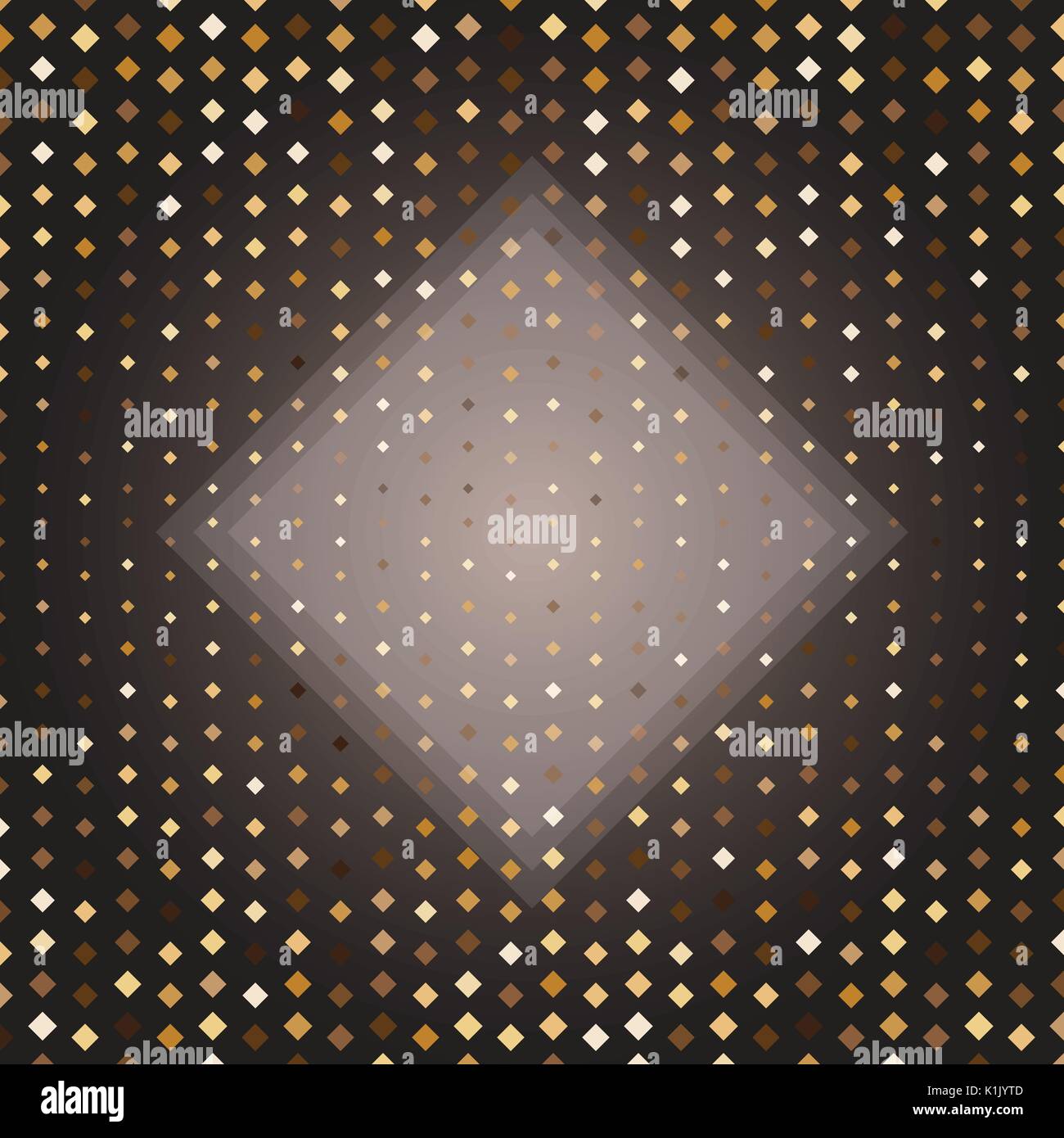 Rhombus gold halftone abstract background, stock vector Stock Vector