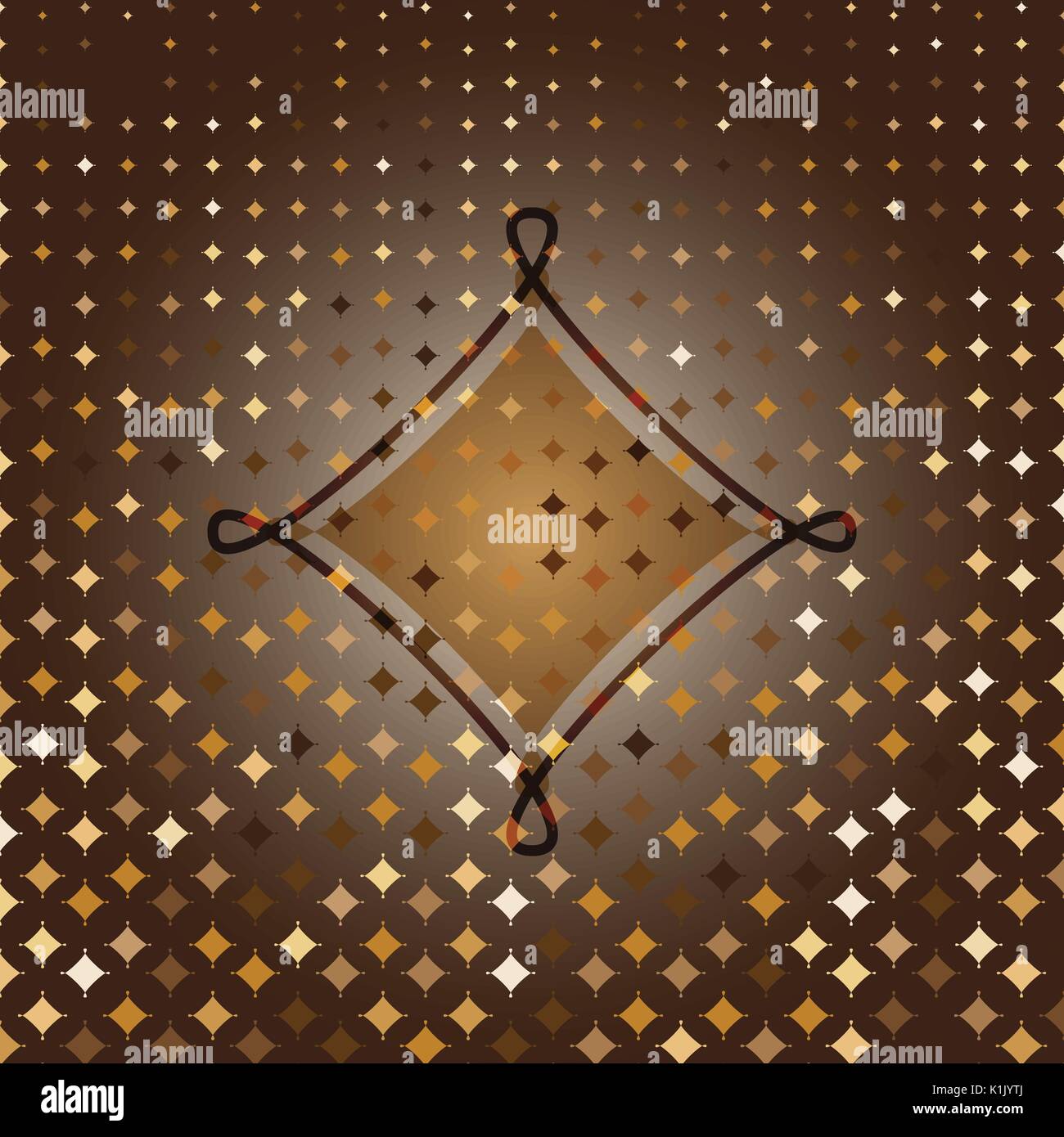 Rhombus custom gold halftone abstract background, stock vector Stock Vector