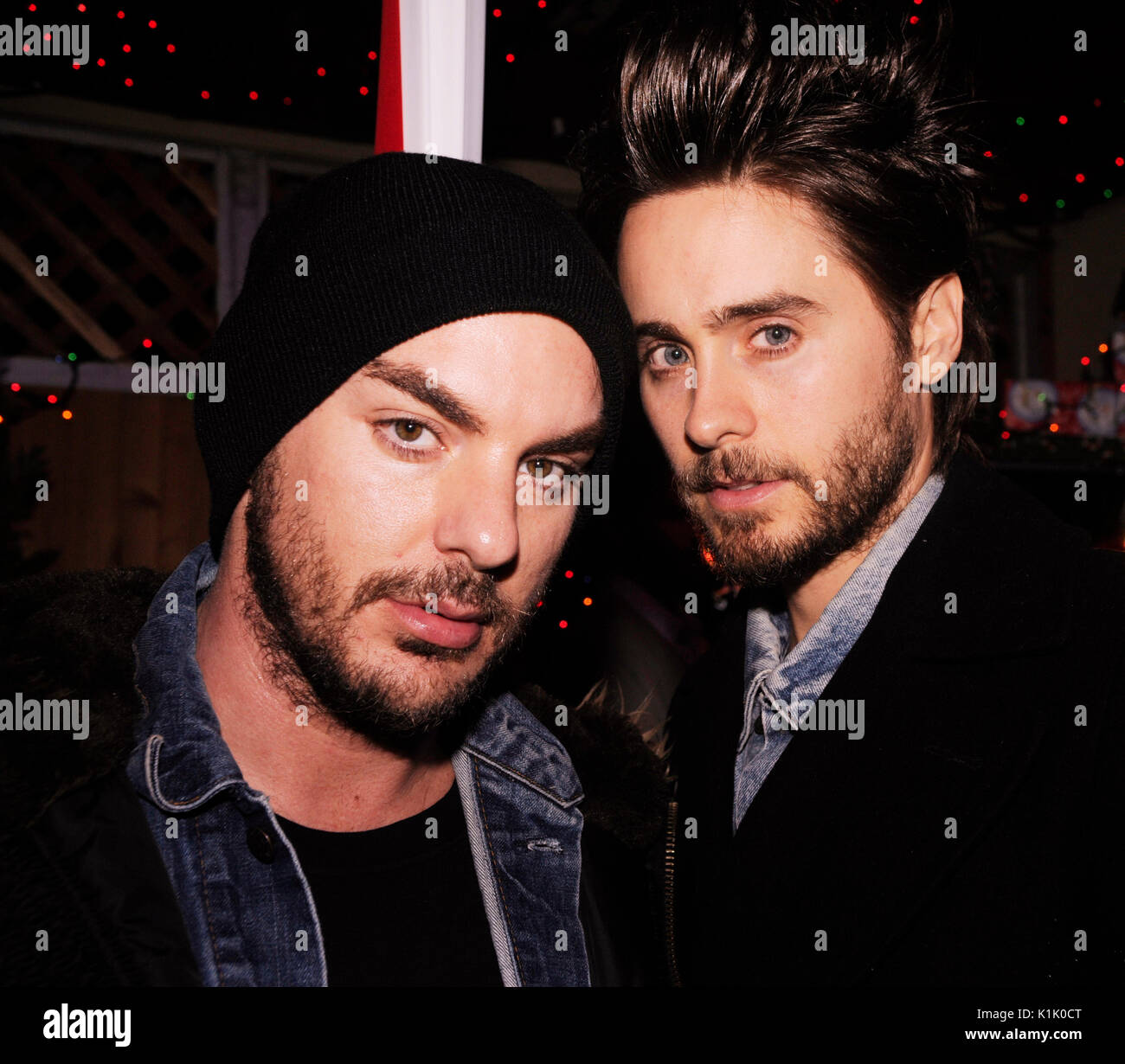 (LR) Brothers Shannon Leto Jared Leto 30 Seconds To Mars backstage
