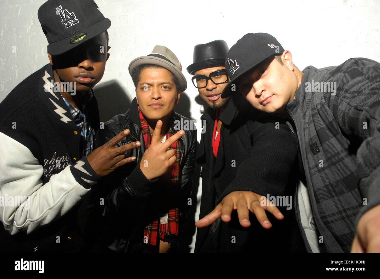 L-R) Jamareo Artis, Bruno Mars, Philip Lawrence and Eric Hernandez