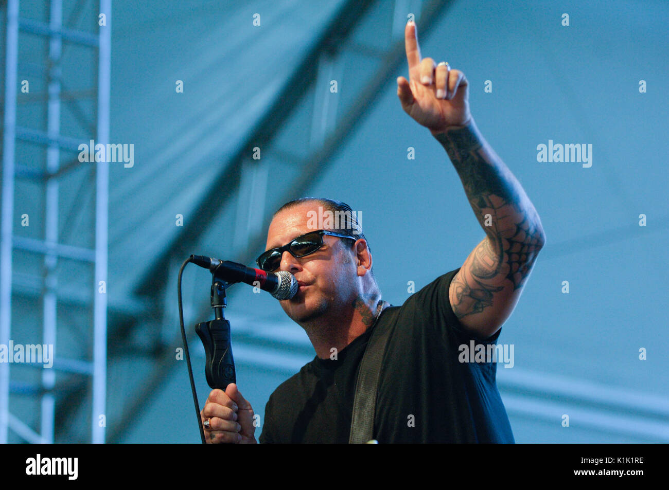 Mike Ness Social Distortion performing 2008 Stagecoach Country Music Festival Indio. Stock Photo