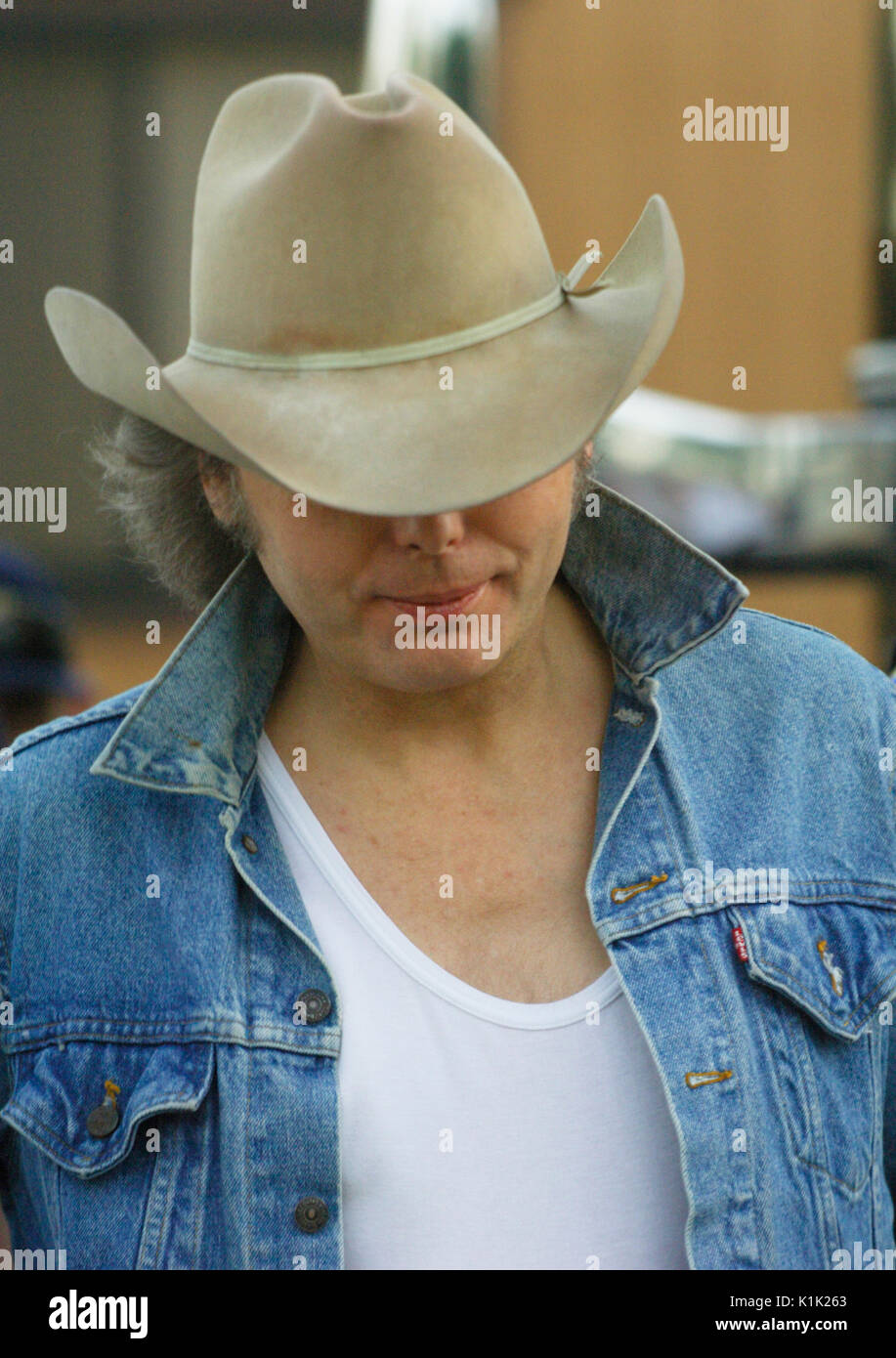 Musician Dwight Yoakam performing 2008 Stagecoach Country Music Festival Indio. Stock Photo