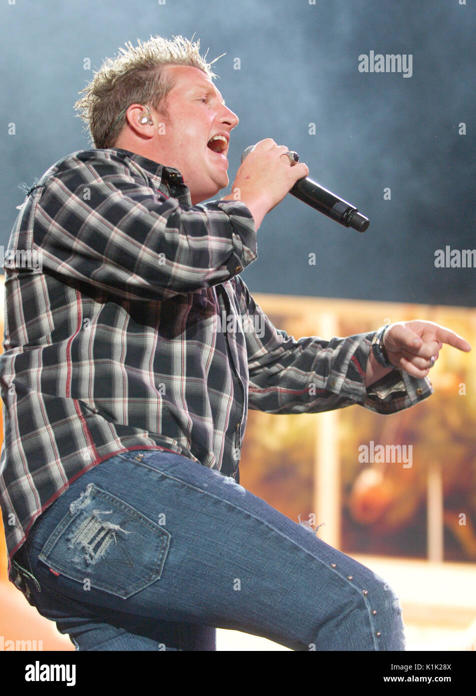 Musician Gary LeVox Rascal Flatts performing 2008 Stagecoach Country Music Festival Indio. Stock Photo