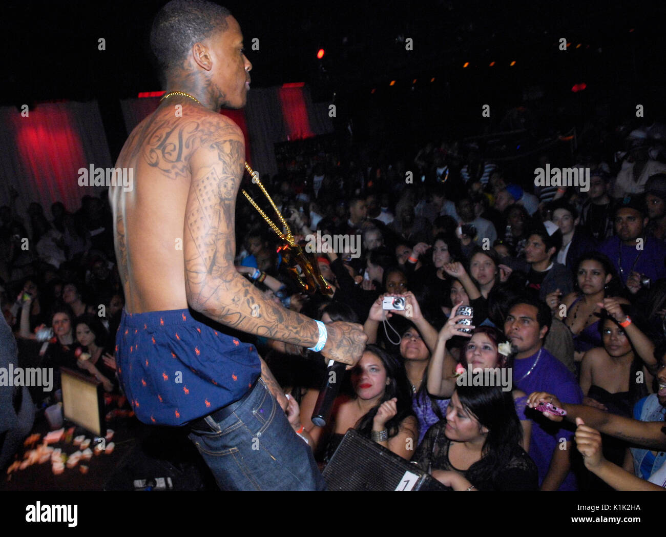 YG performs Key Club for Young & Hung Over Tour March 3,2011 West Hollywood. Stock Photo