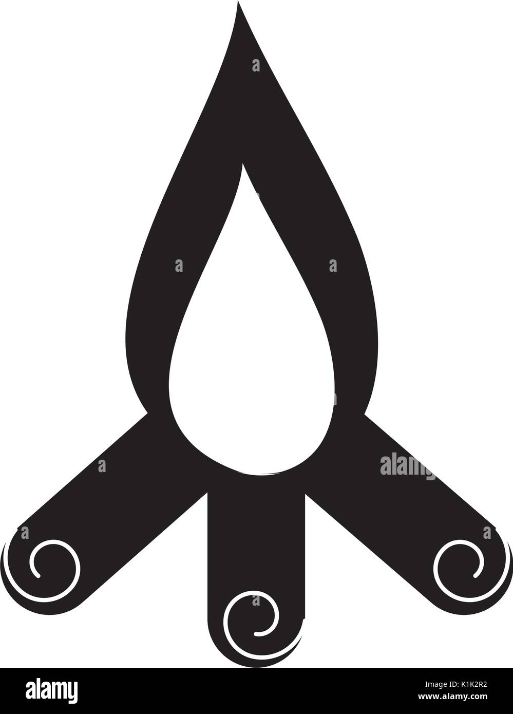 camp fire isolated icon Stock Vector Image & Art - Alamy