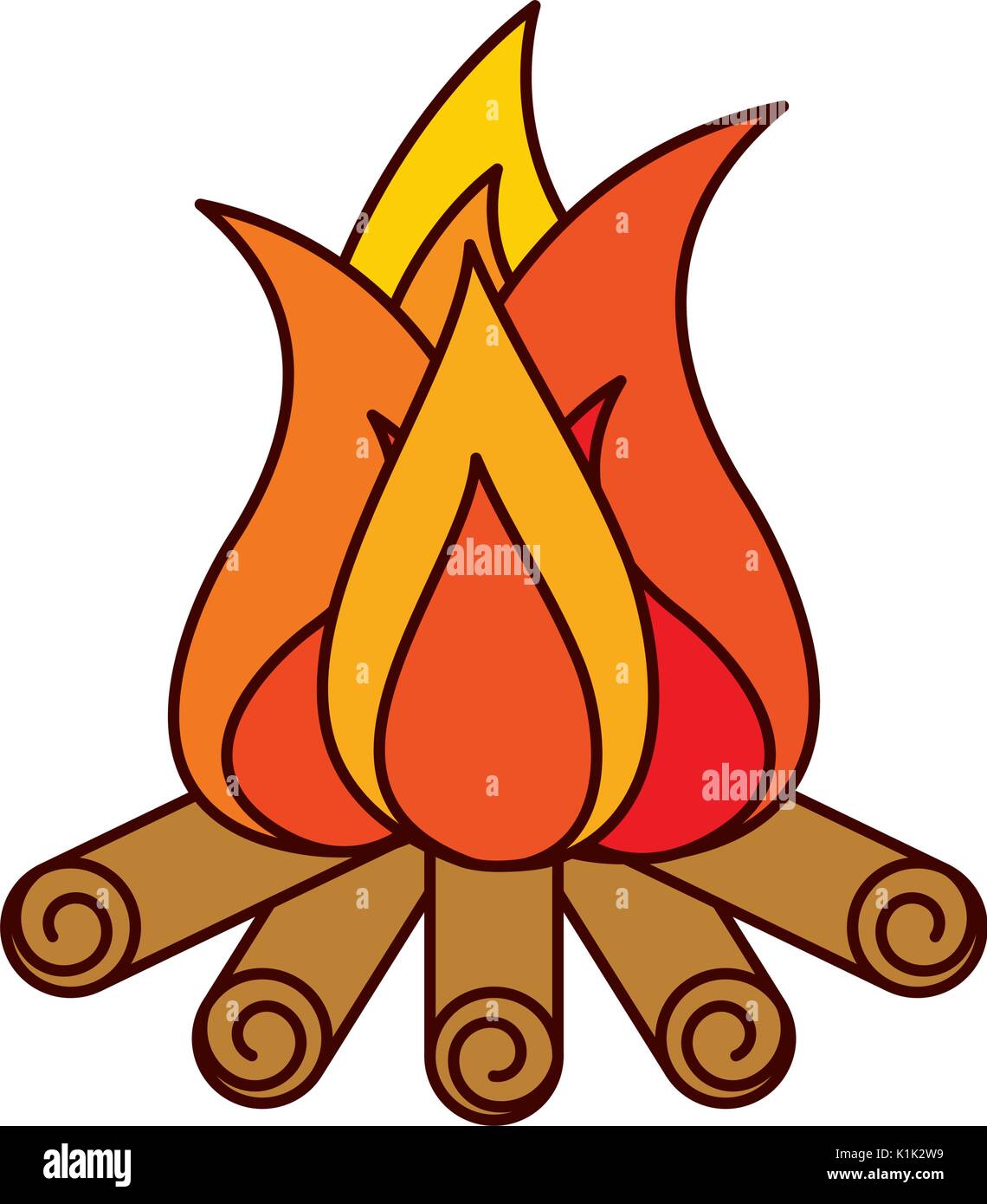 camp fire isolated icon Stock Vector Image & Art - Alamy