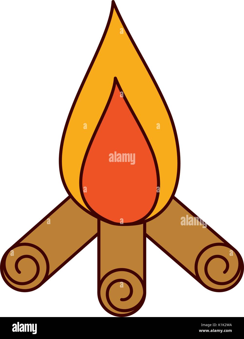 camp fire isolated icon Stock Vector Image & Art - Alamy