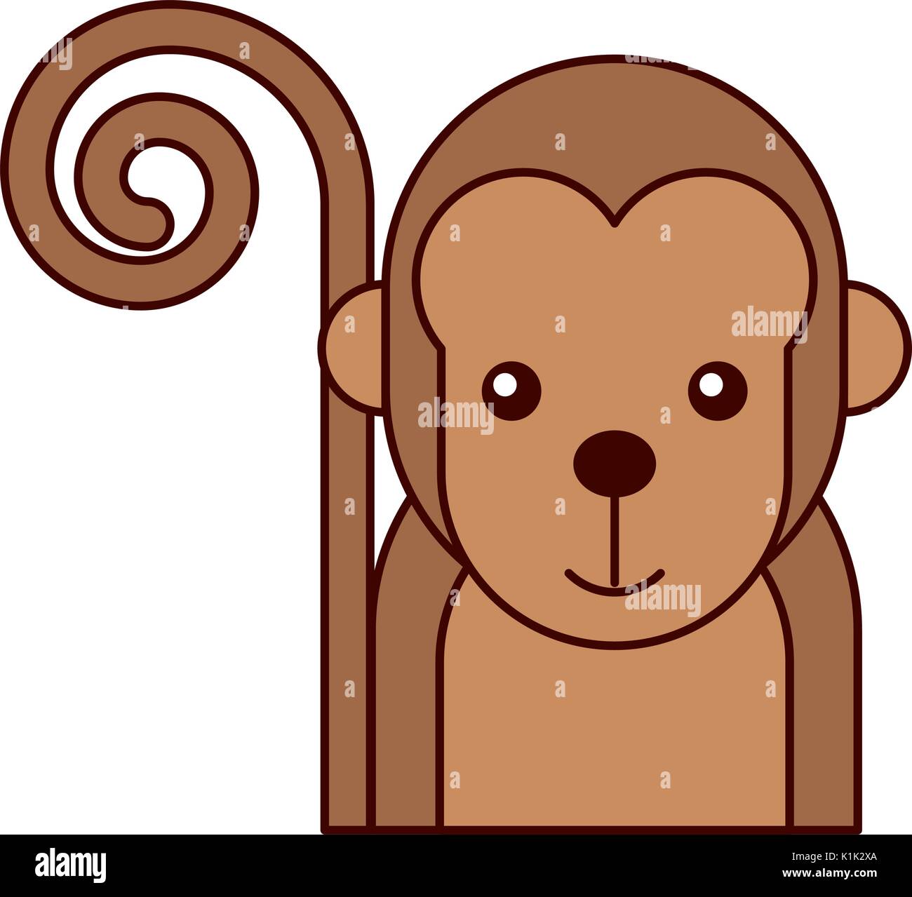 cute monkey wild icon Stock Vector Image & Art - Alamy