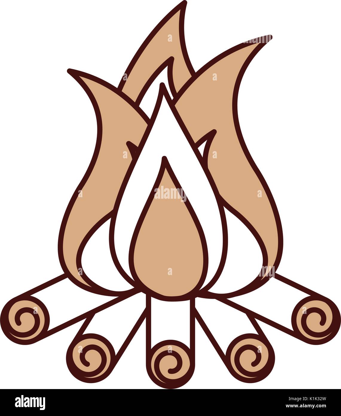 camp fire isolated icon Stock Vector Image & Art - Alamy