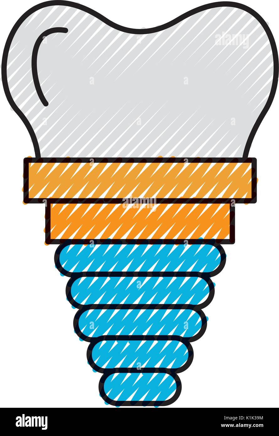 dental implant isolated icon Stock Vector Image & Art - Alamy