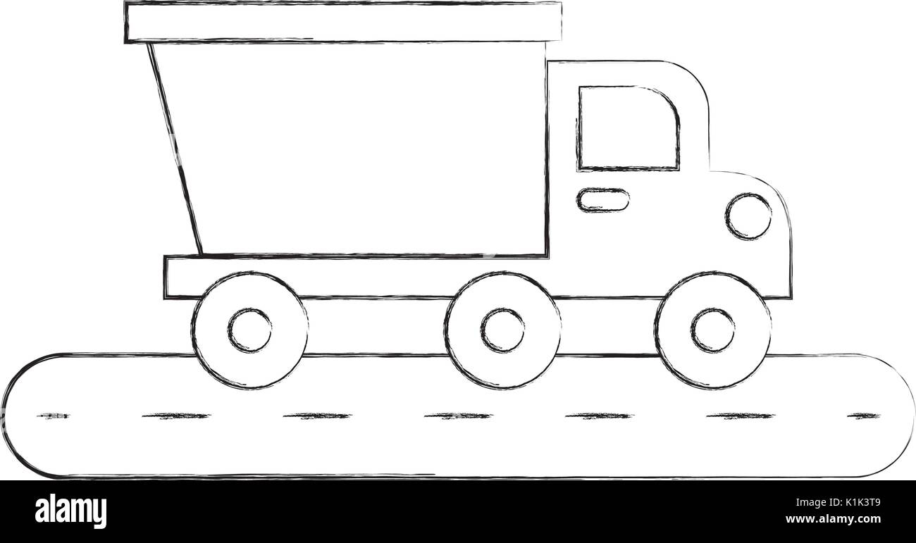 dump truck construction vehicle isolated icon Stock Vector Image & Art ...