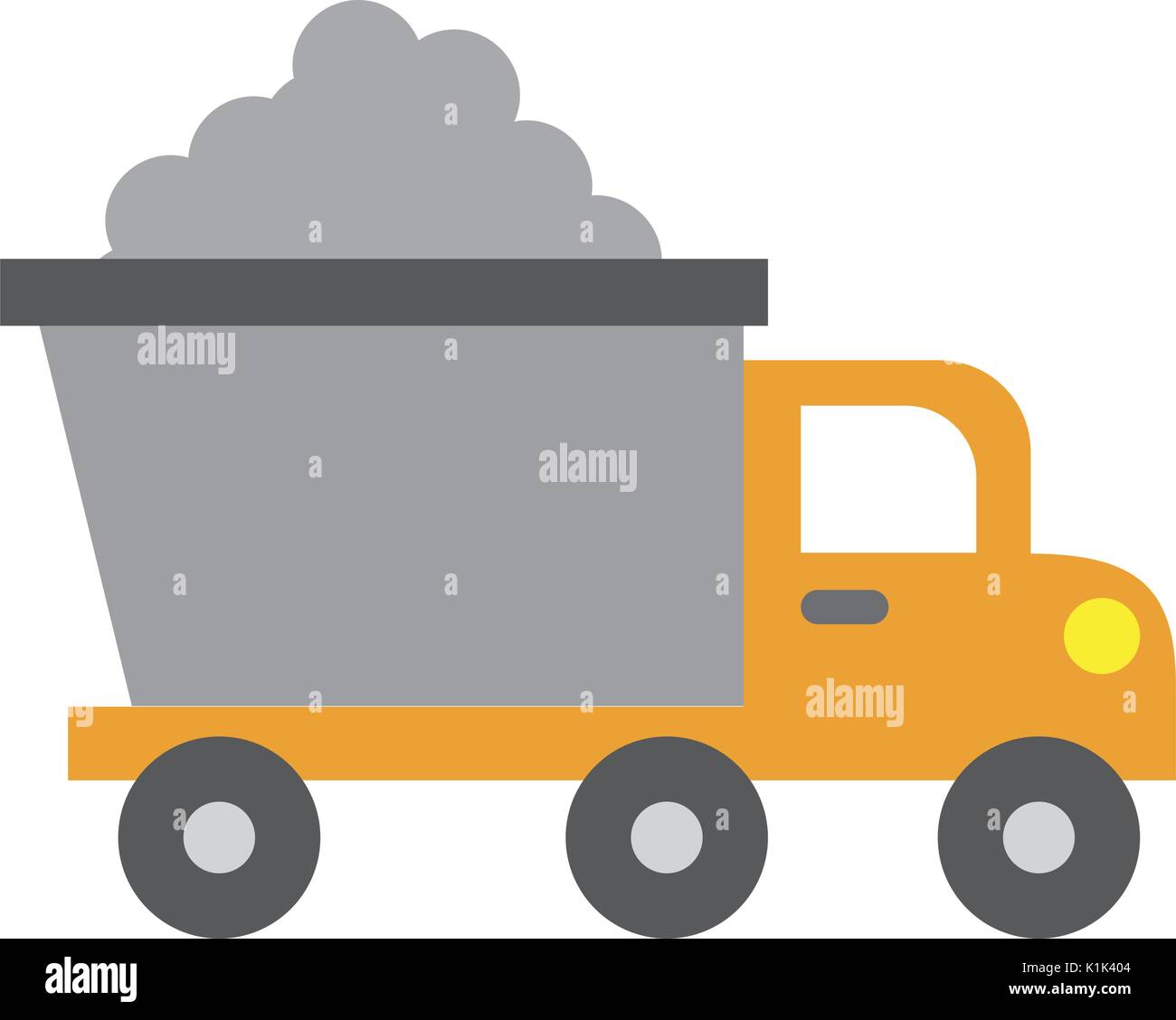 dump truck construction vehicle isolated icon Stock Vector Image & Art ...
