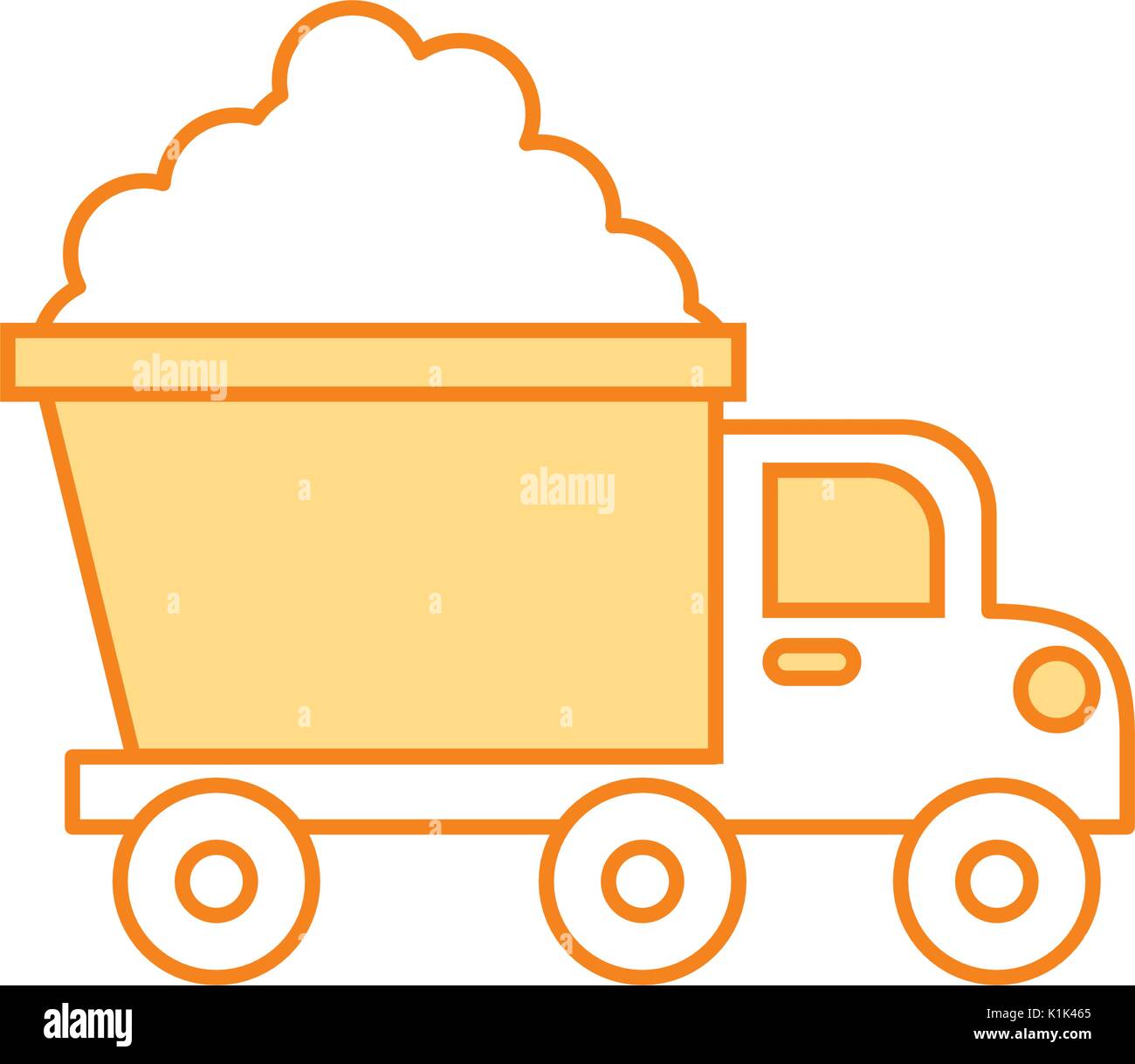 dump truck construction vehicle isolated icon Stock Vector Image & Art ...