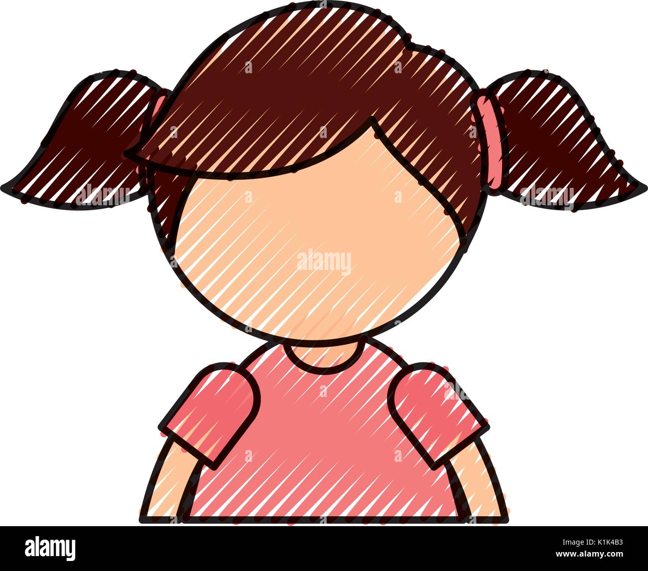 cute little girl character Stock Vector Image & Art - Alamy