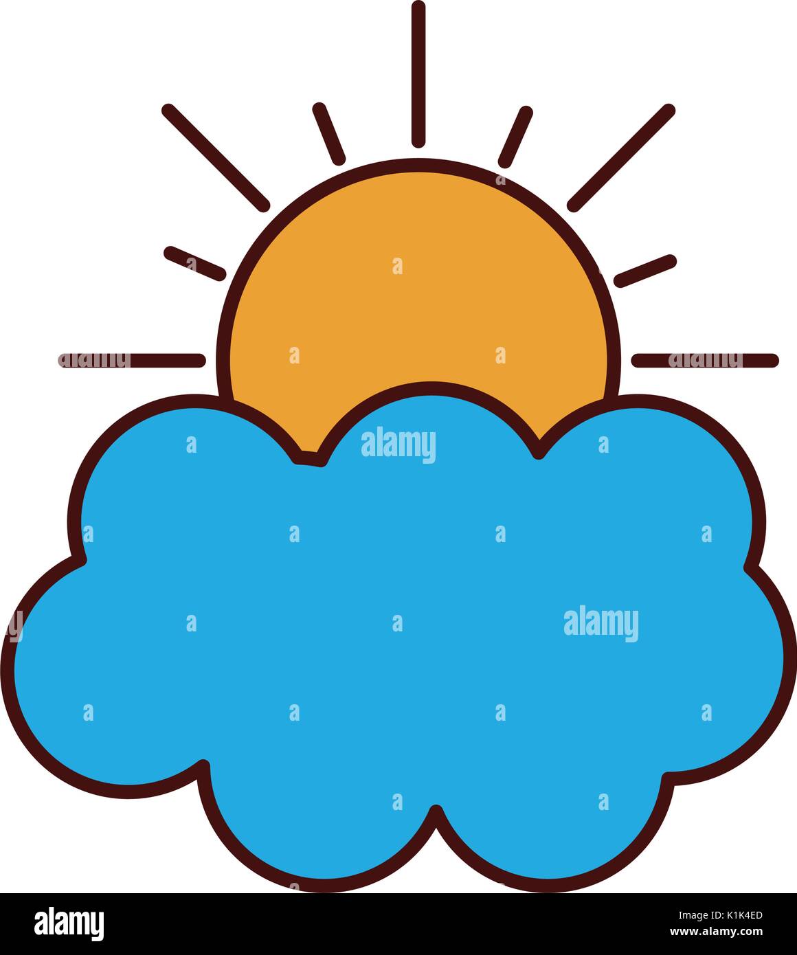 summer sun with cloud Stock Vector Image & Art - Alamy