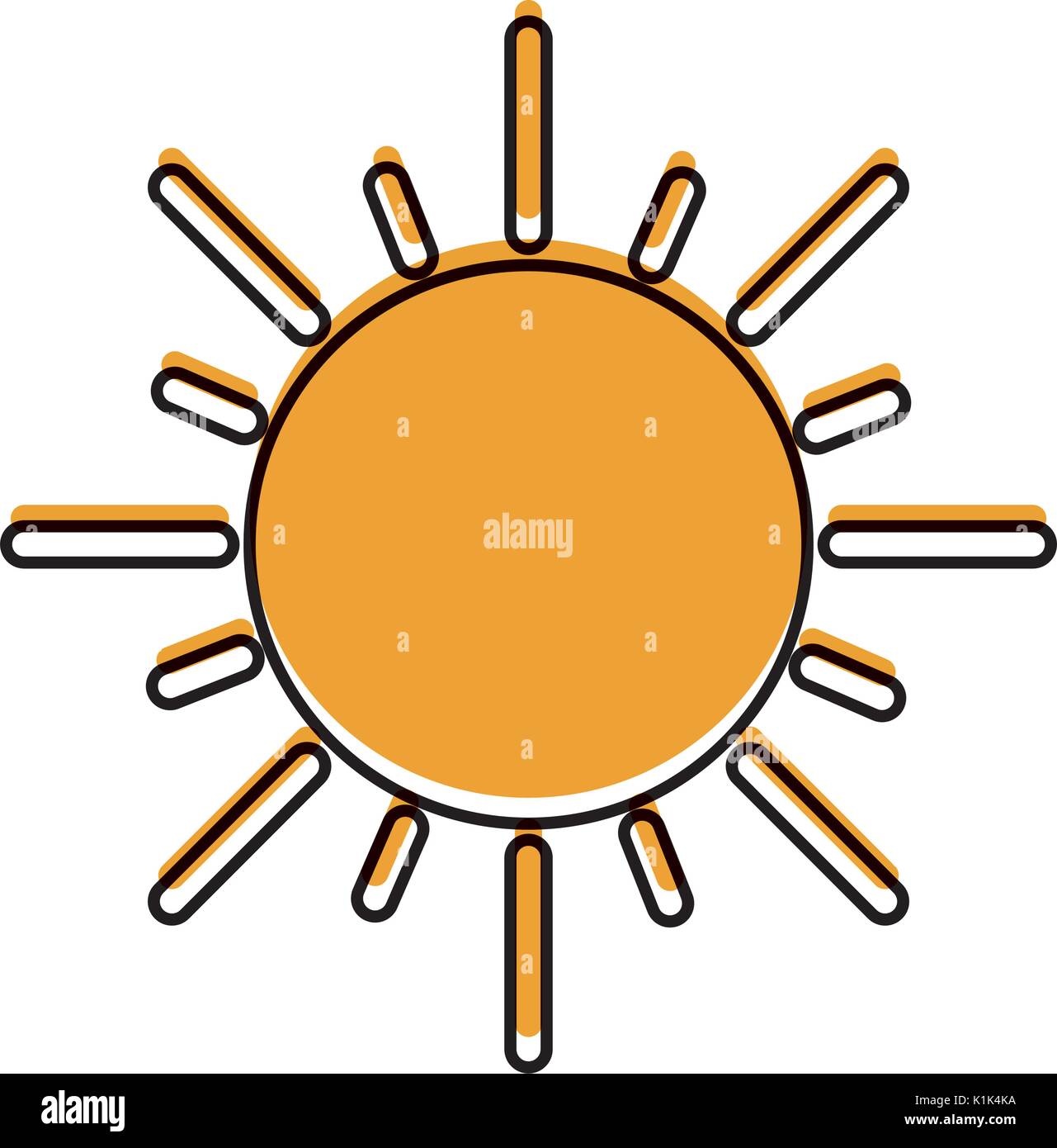 summer sun isolated icon Stock Vector Image & Art - Alamy