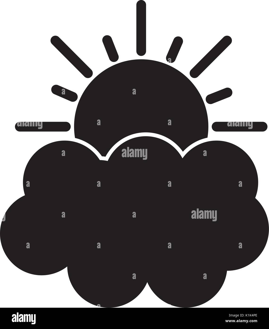 summer sun with cloud Stock Vector Image & Art - Alamy