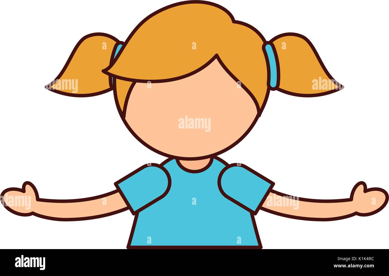cute little girl character Stock Vector Image & Art - Alamy