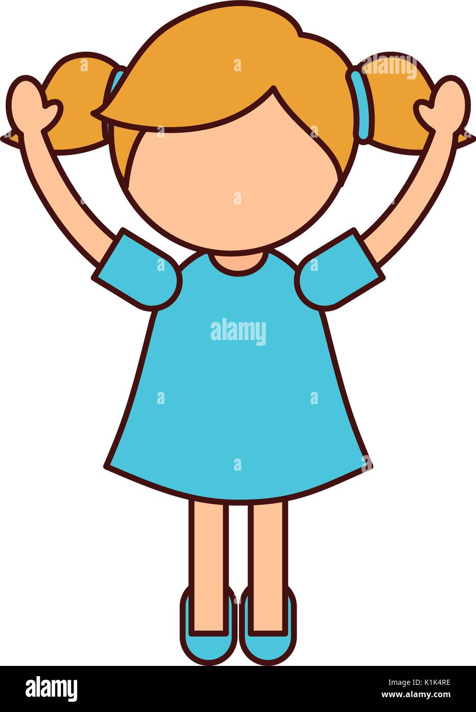cute little girl character Stock Vector Image & Art - Alamy
