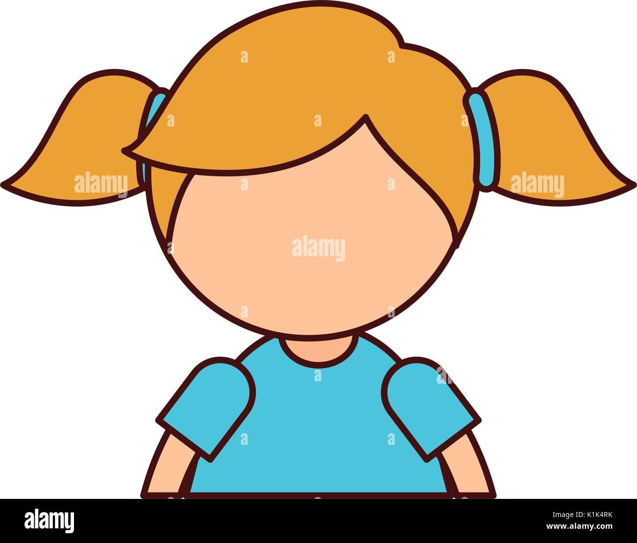 cute little girl character Stock Vector Image & Art - Alamy