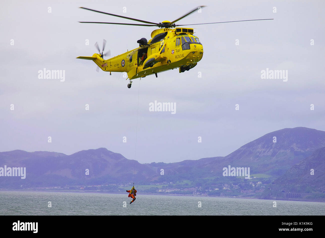 Beaumaris Lifeboat Day Rescue demonstration Stock Photo